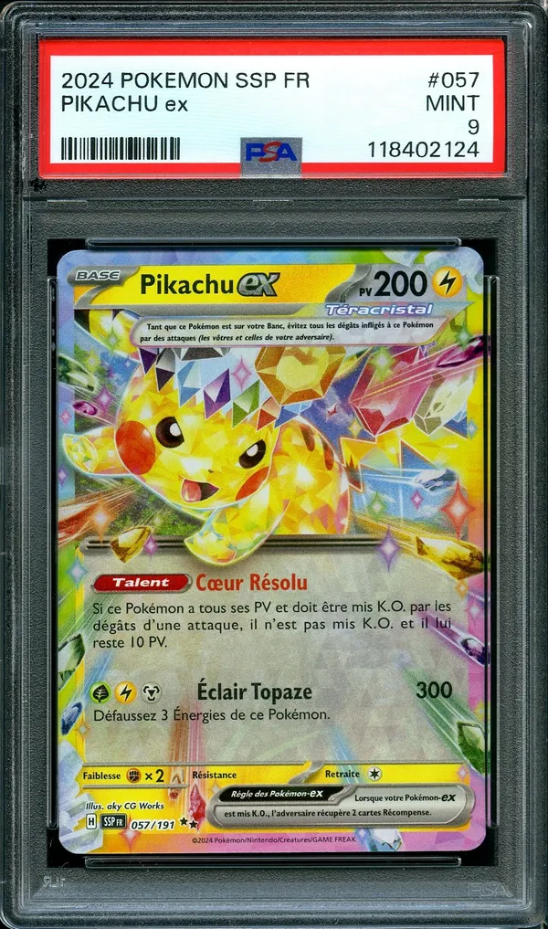 PSA 9 Pikachu Ex