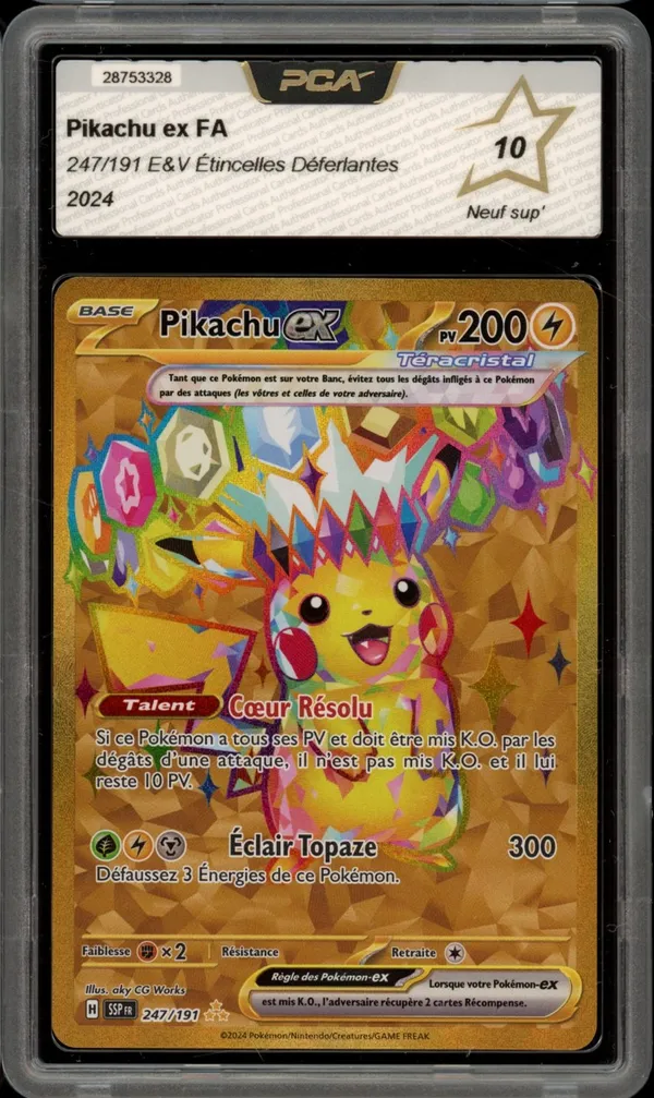 PCA 10 Pikachu Ex Gold