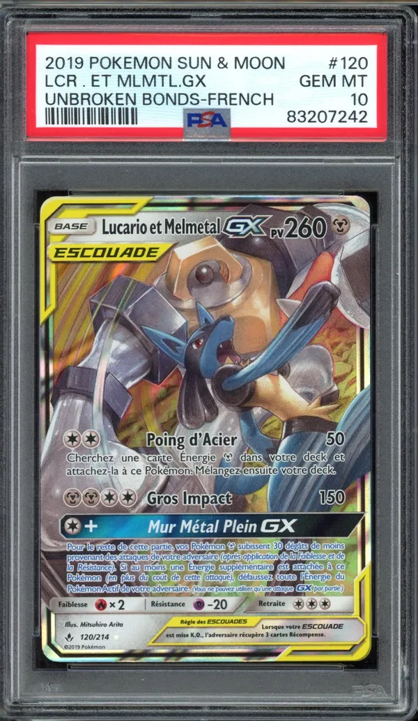 PSA 10 Lucario et Melmetal Gx