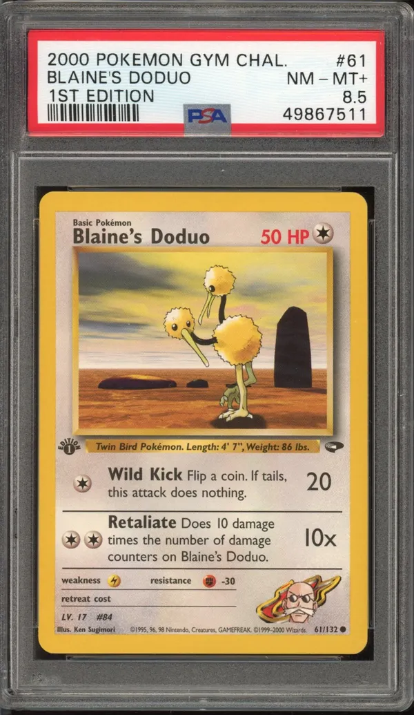 PSA 8.5 Blaine's Doduo