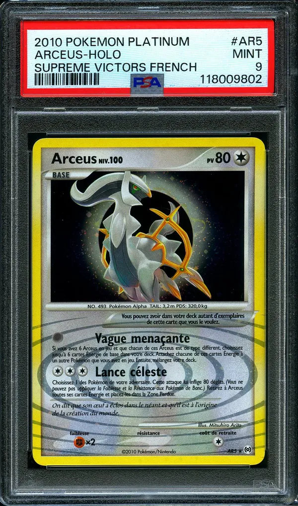 PSA 9 Arceus Holo
