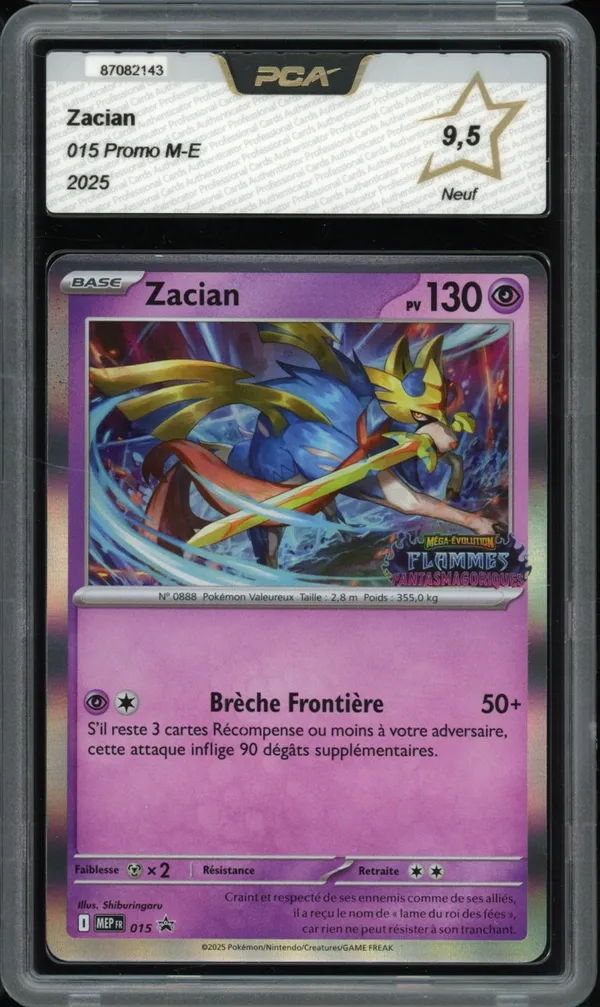 PCA 9.5 Zacian Holo Stamp
