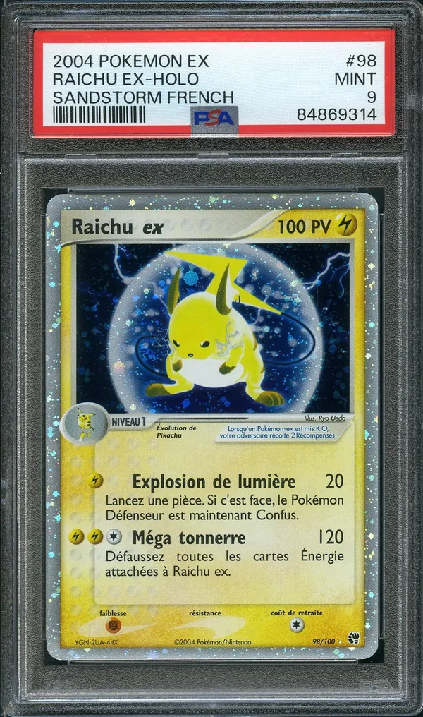 PSA 9 Raichu Ex