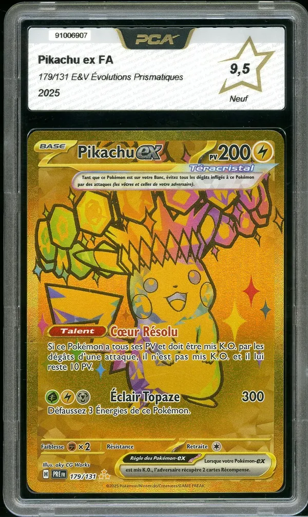 PCA 9.5 Pikachu Ex Gold