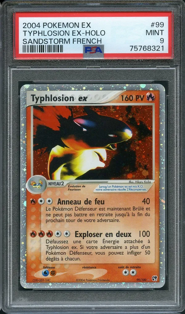 PSA 9 Typhlosion Ex