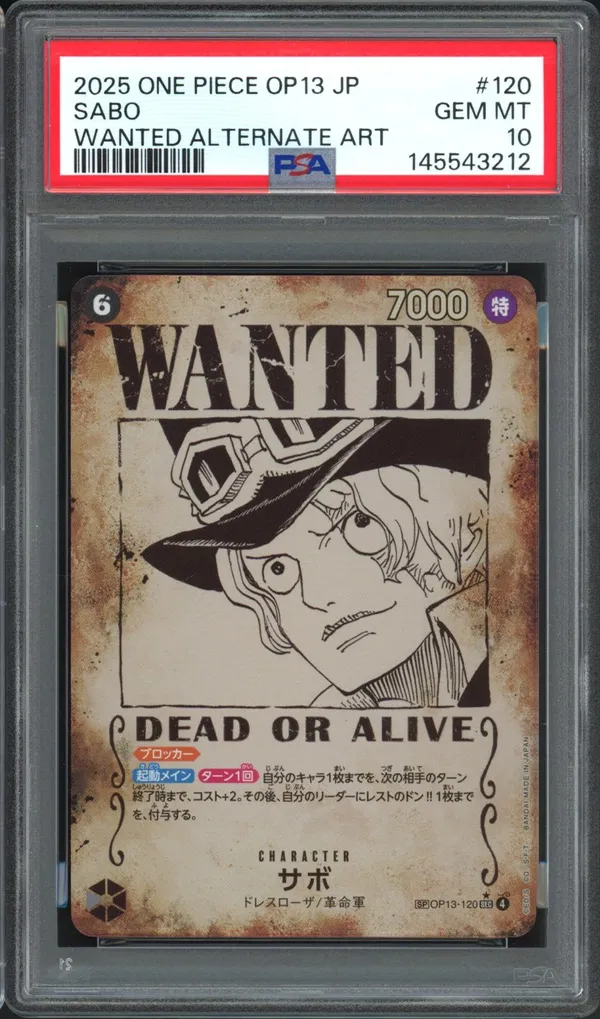 PSA 10 Sabo Wanted