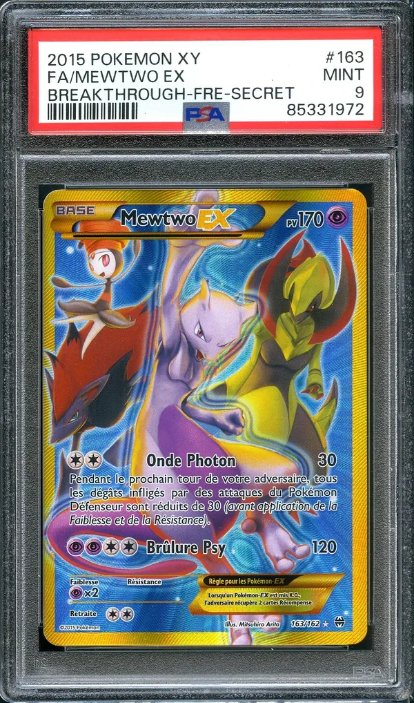 PSA 9 Mewtwo Ex Gold