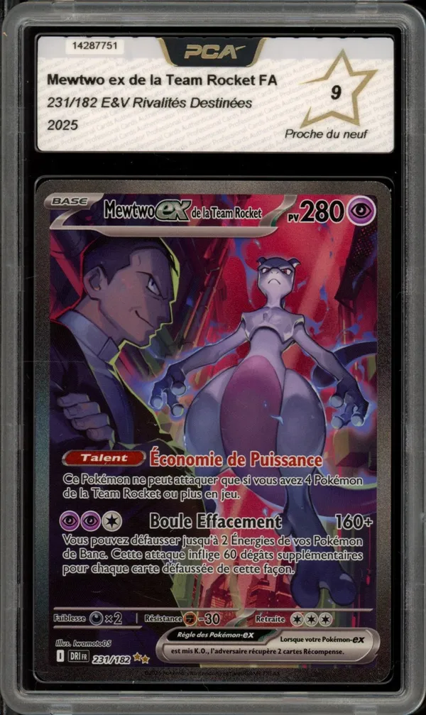 PCA 9 Mewtwo Ex de la Team Rocket