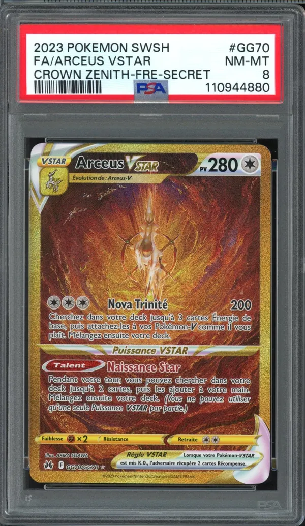 PSA 8 Arceus VStar Gold