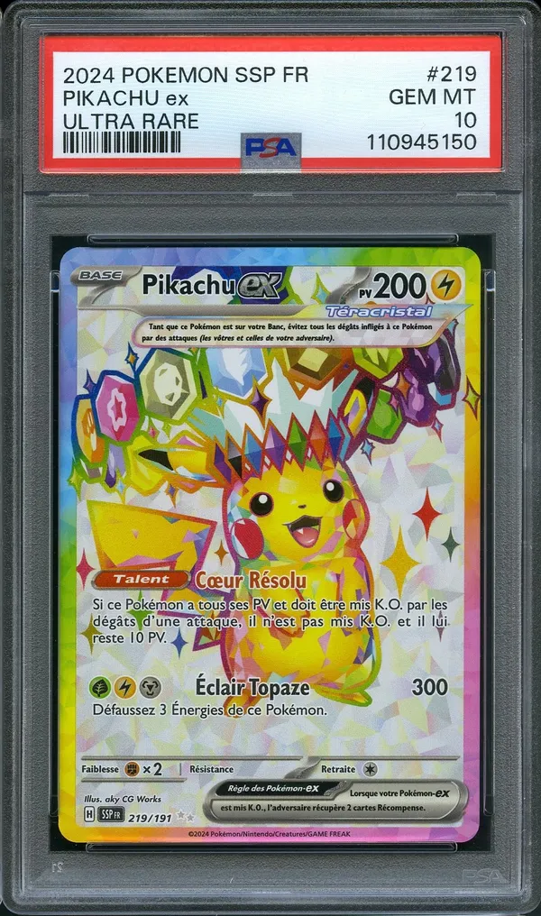 PSA 10 Pikachu Ex