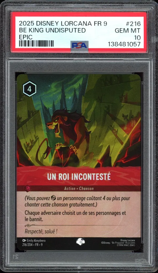 PSA 10 Un roi incontesté