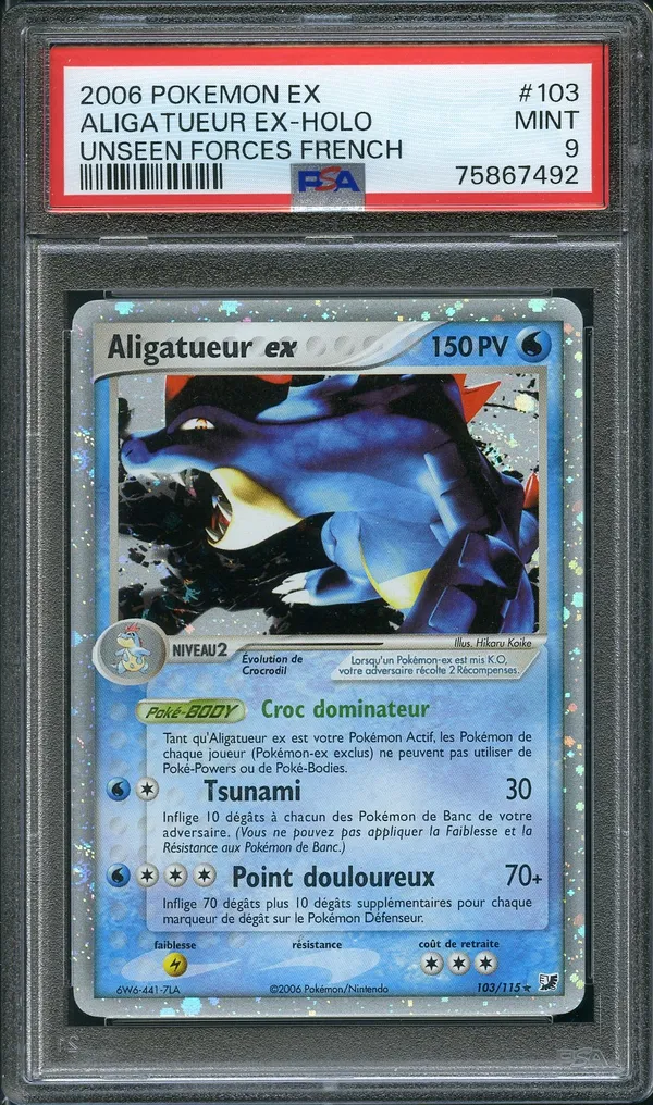 PSA 9 Aligatueur Ex