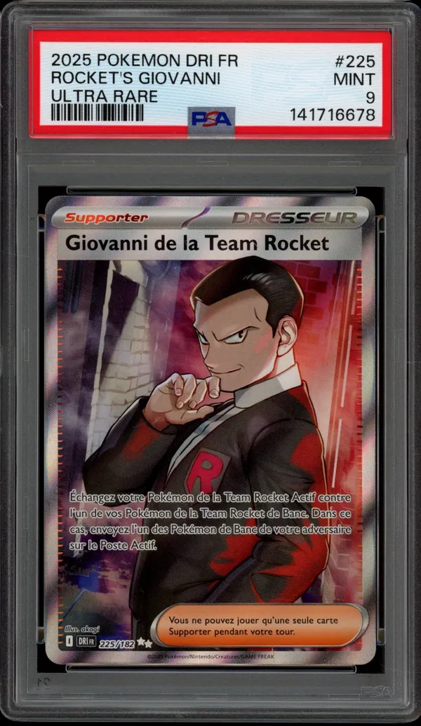 PSA 9 Giovanni de la Team Rocket