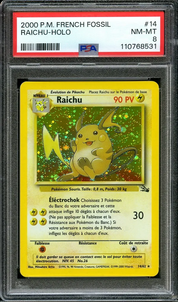 PSA 8 Raichu Holo