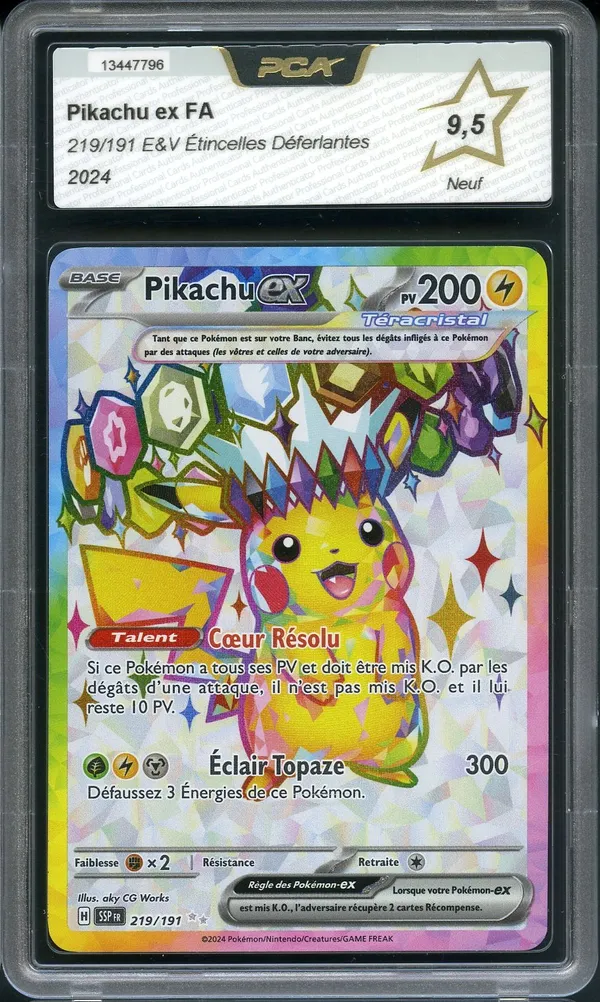 PCA 9.5 Pikachu Ex