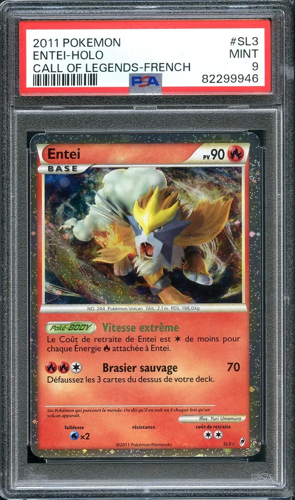 PSA 9 Entei Holo