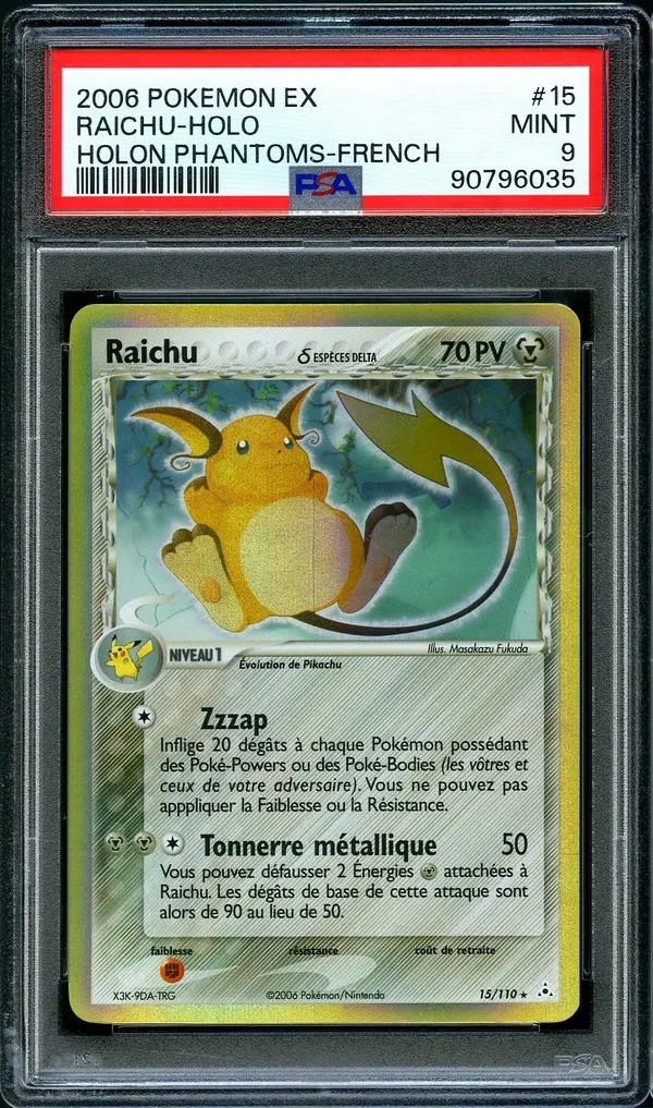 PSA 9 Raichu Holo