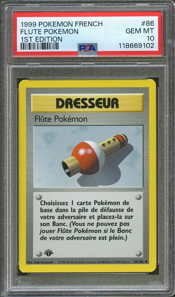PSA 10 Flûte Pokémon