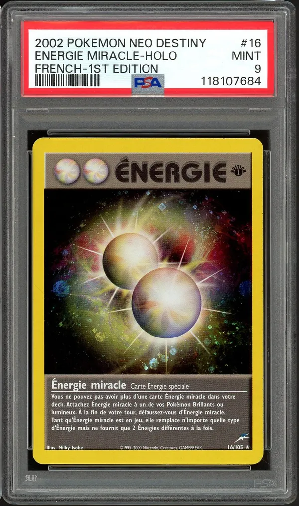 PSA 9 Energie Miracle Holo