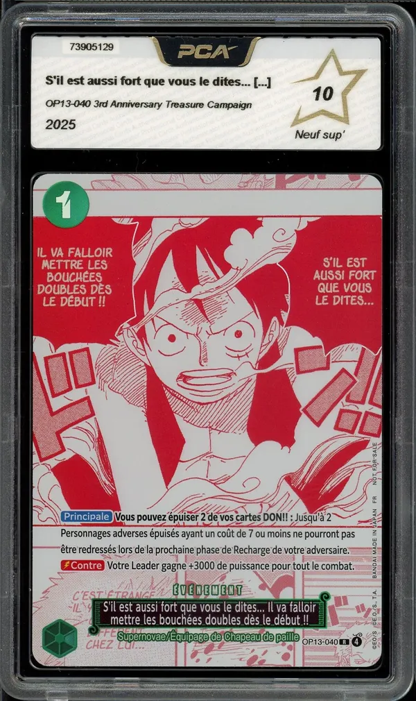 PCA 10 S'il est aussi fort que vous le dites...