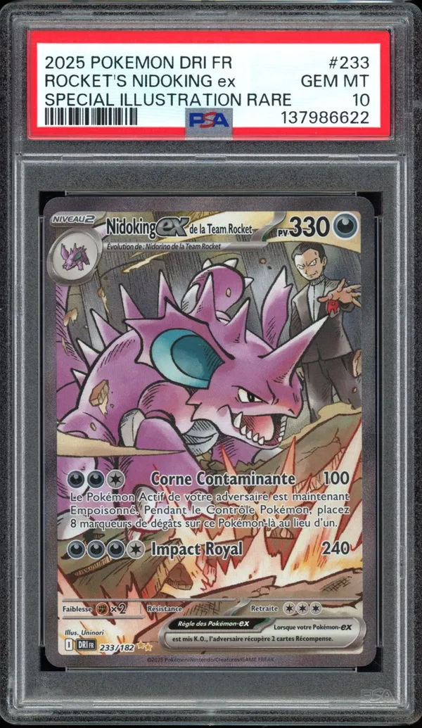 PSA 10 Nidoking Ex de la Team Rocket