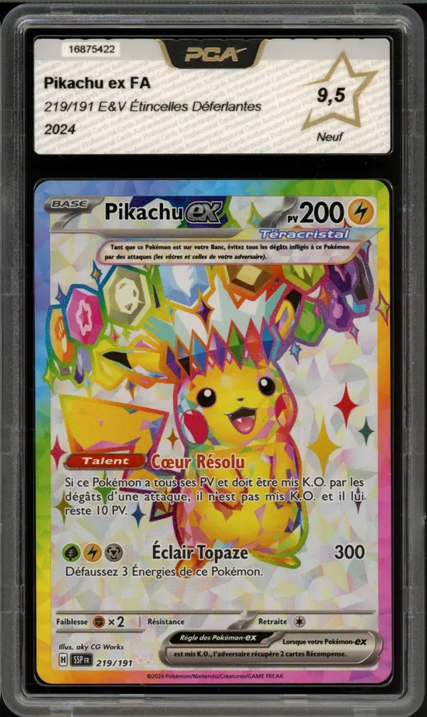 PCA 9.5 Pikachu Ex