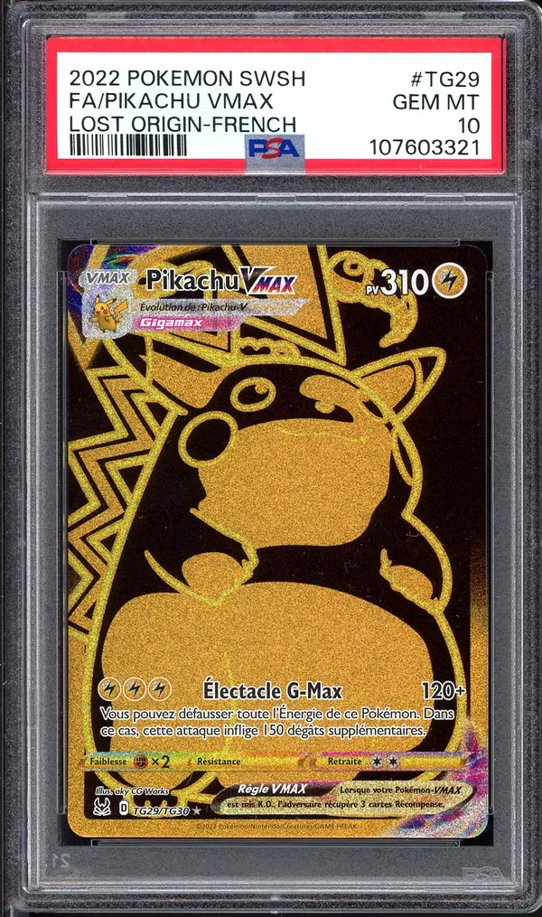 PSA 10 Pikachu VMax Gold