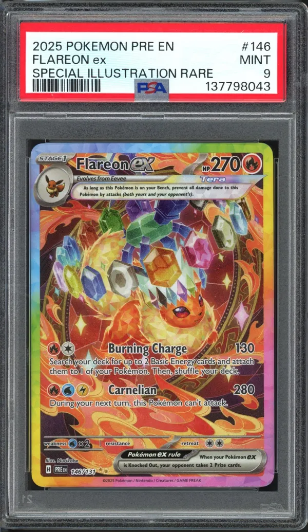 PSA 9 Flareon Ex