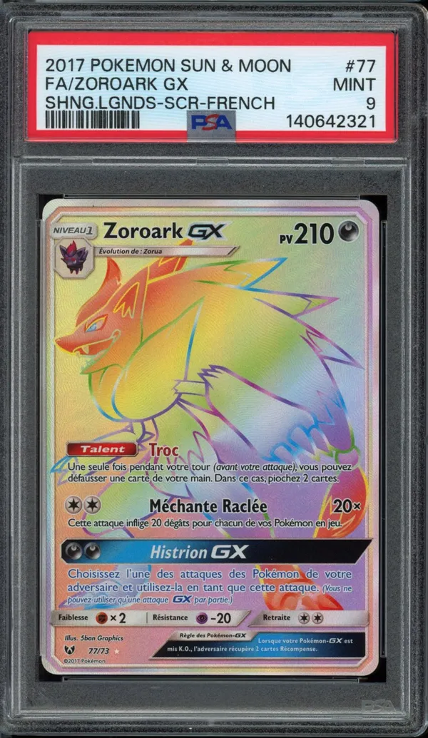 PSA 9 Zoroark Gx Rainbow