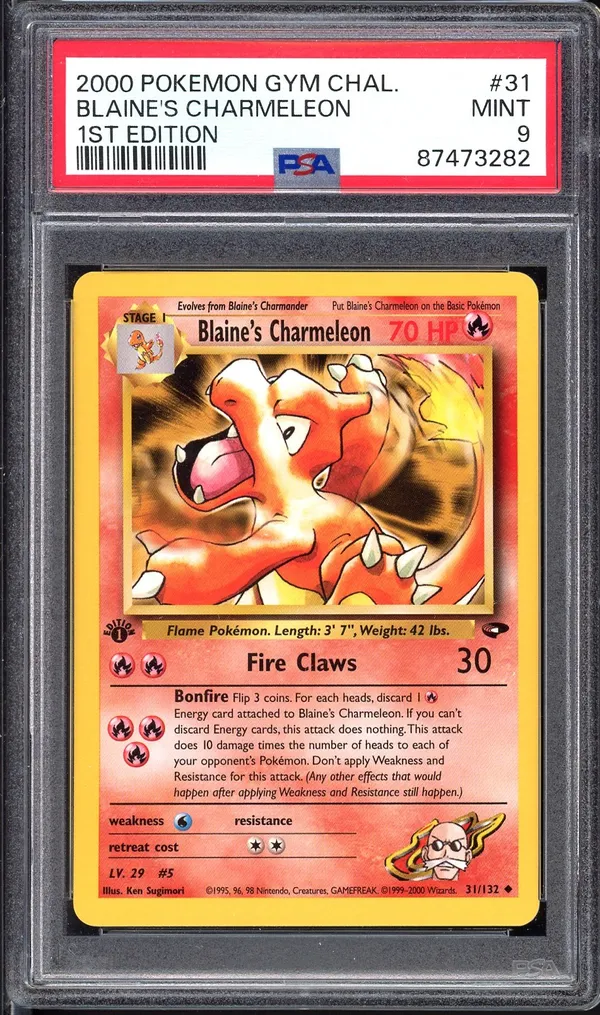 PSA 9 Blaine's Charmeleon