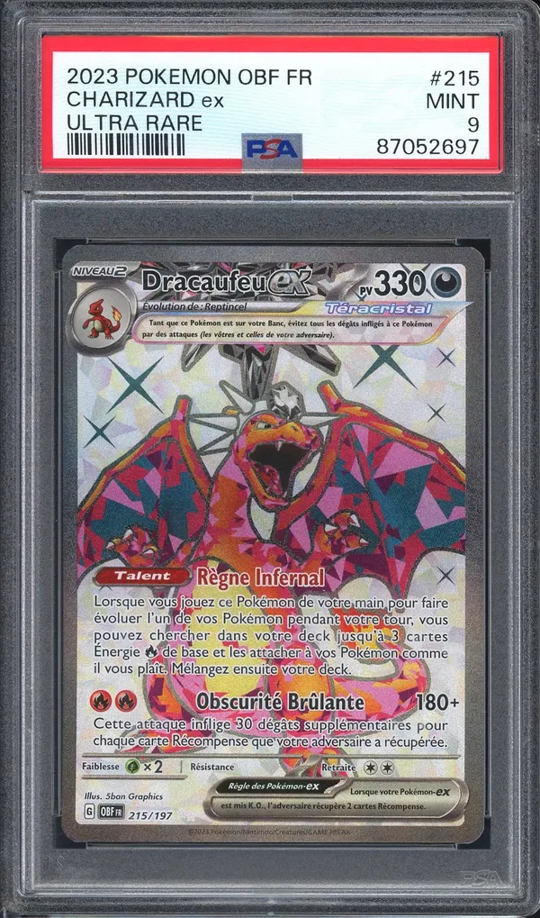 PSA 9 Dracaufeu Ex