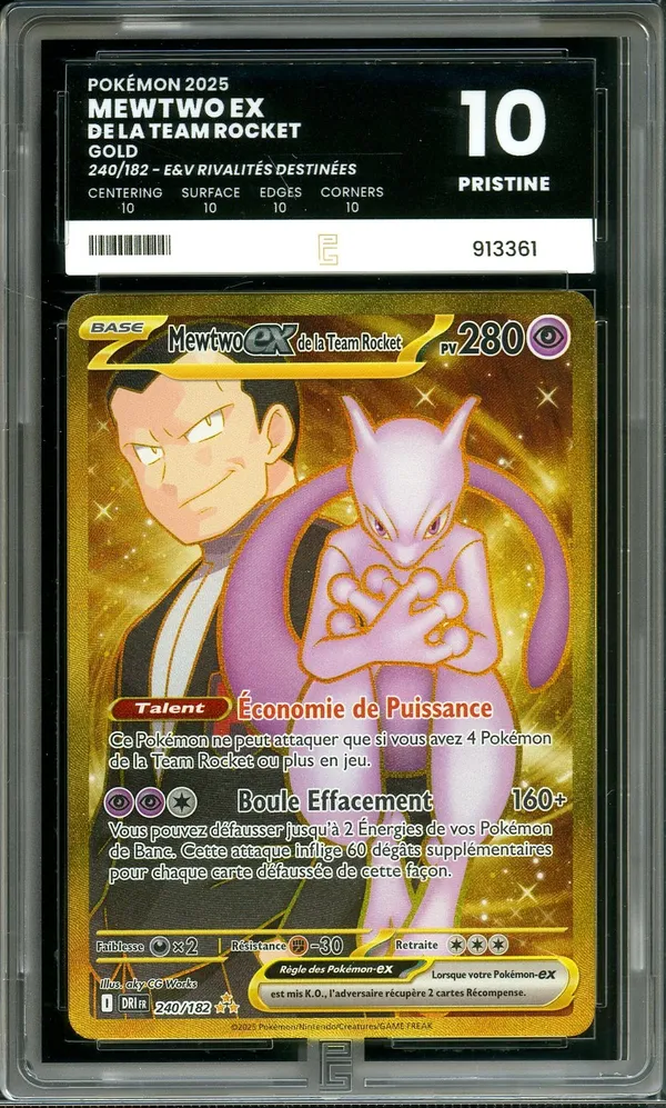 PG 10 Mewtwo Ex de la Team Rocket Gold