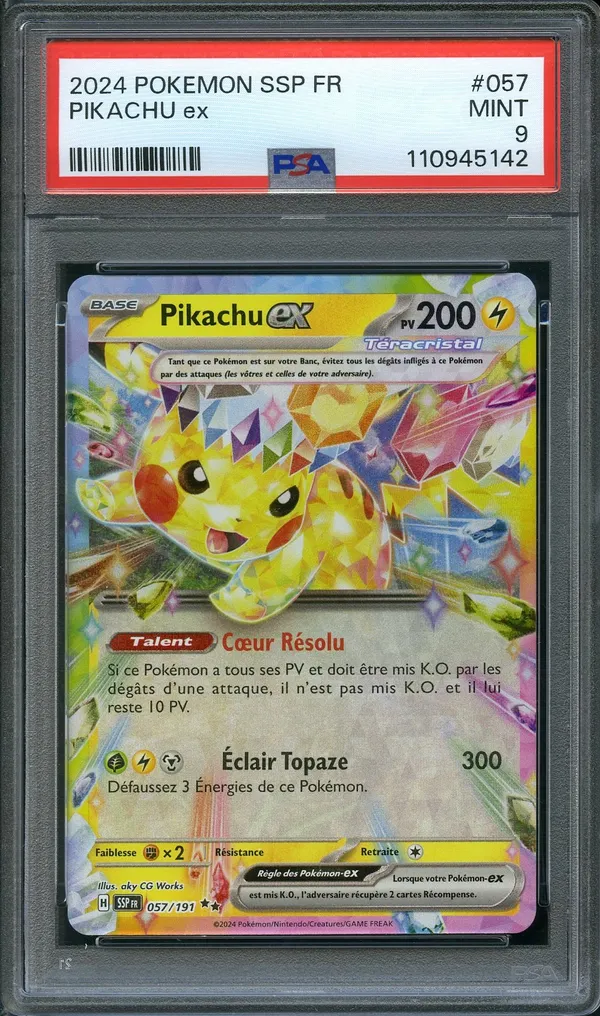 PSA 9 Pikachu Ex
