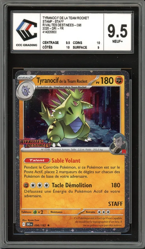 CCC 9.5 Tyranocif de la Team Rocket Prerelease
