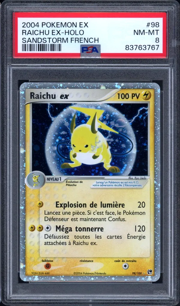 PSA 8 Raichu Ex