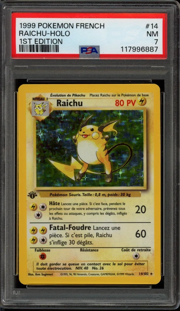 PSA 7 Raichu Holo