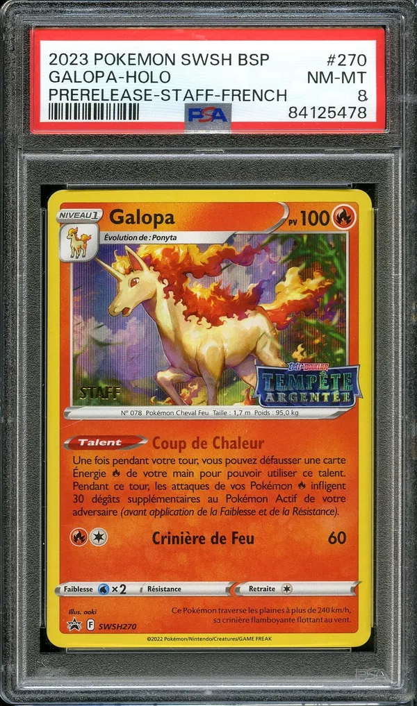 PSA 8 Galopa Prerelease Staff