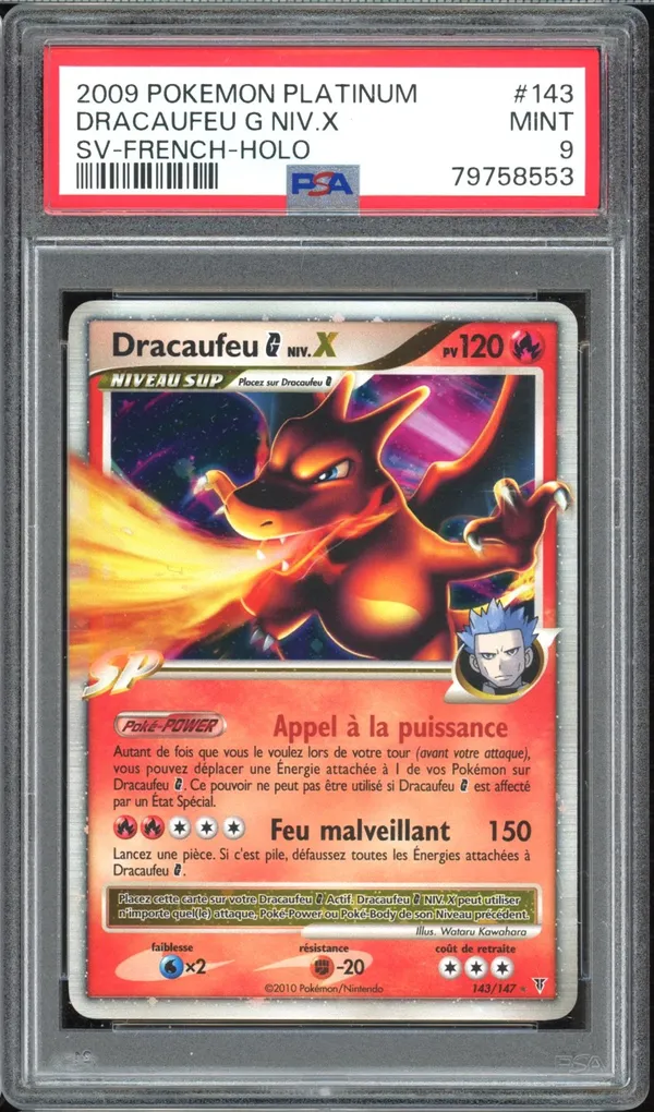 PSA 9 Dracaufeu G Niv. X