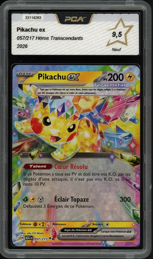 PCA 9.5 Pikachu Ex