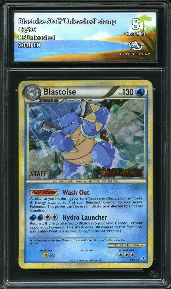 CA 8 Blastoise Holo Prerelease Staff