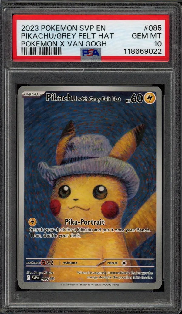 PSA 10 Pikachu with Grey Felt Hat