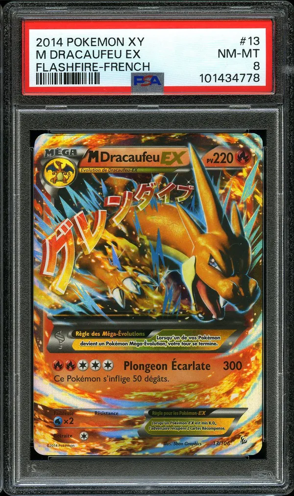 PSA 8 M Dracaufeu Ex