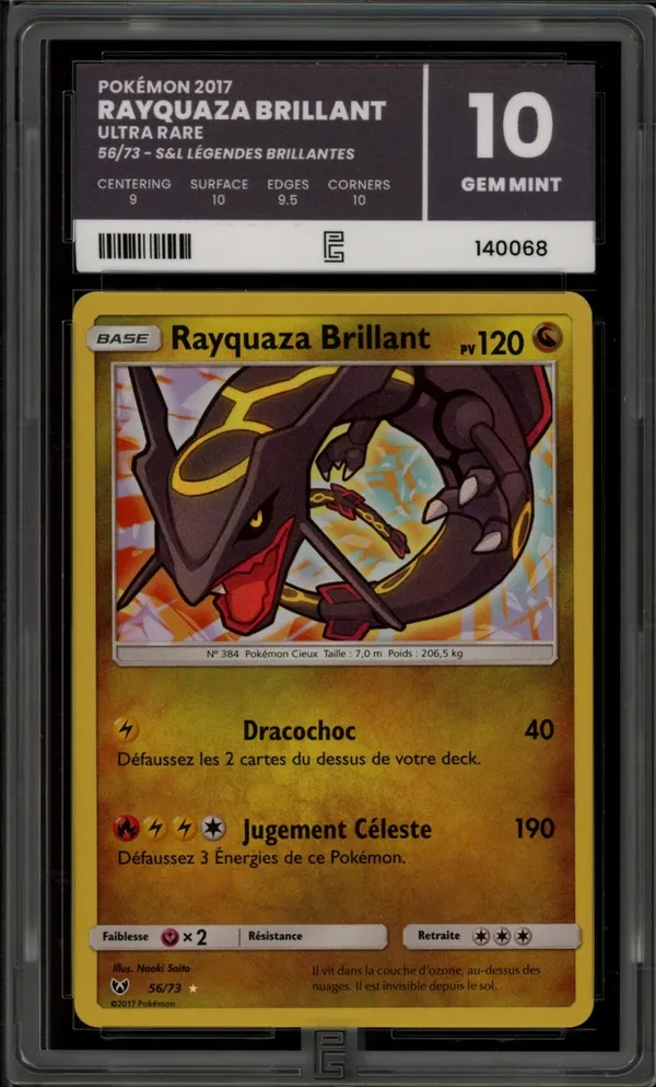 Pure Grading 10 Rayquaza Brillant