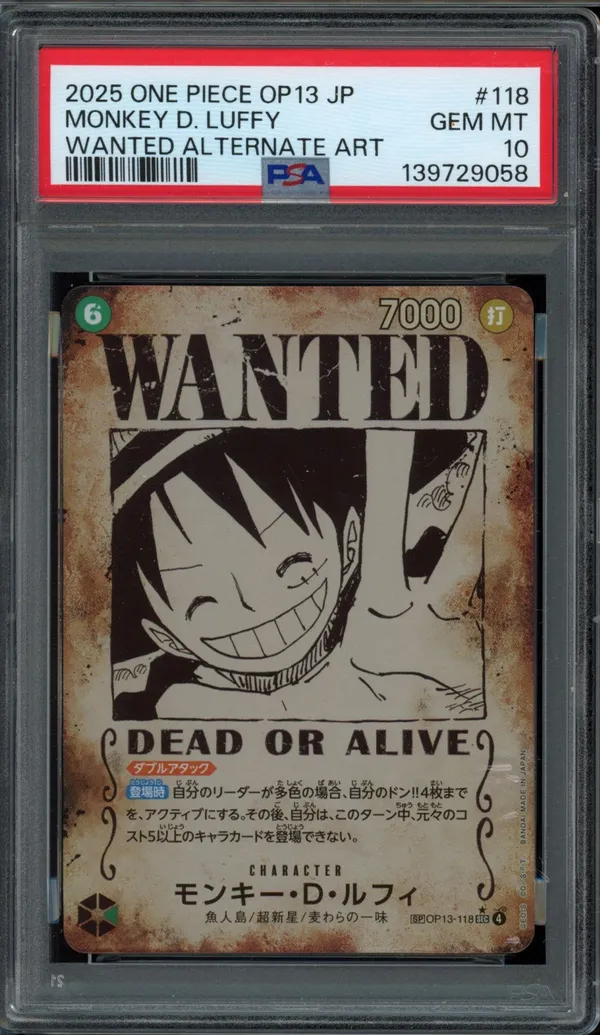 PSA 10 Monkey D. Luffy
