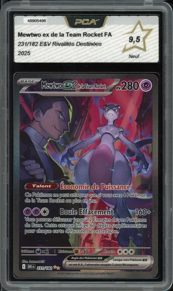 PCA 9.5 Mewtwo Ex de la Team Rocket