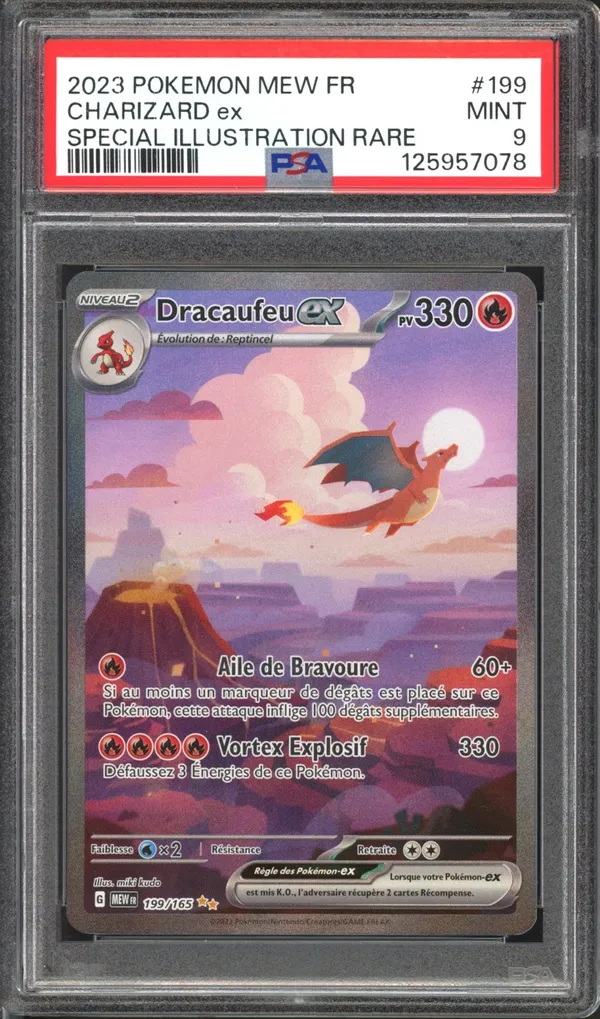 PSA 9 Dracaufeu Ex