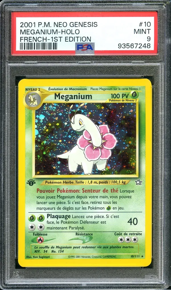 PSA 9 Méganium Holo