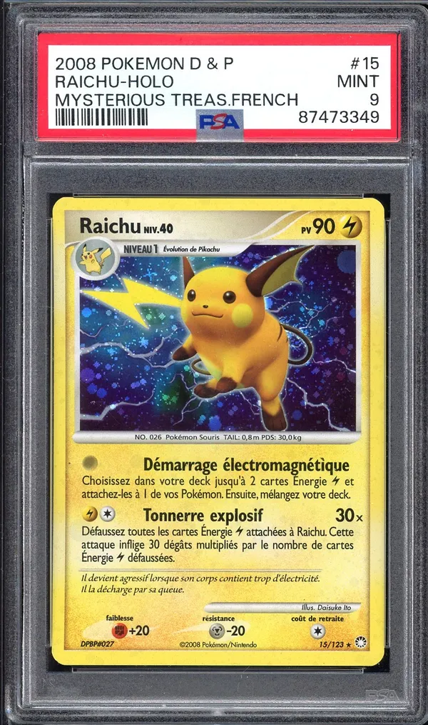 PSA 9 Raichu Holo