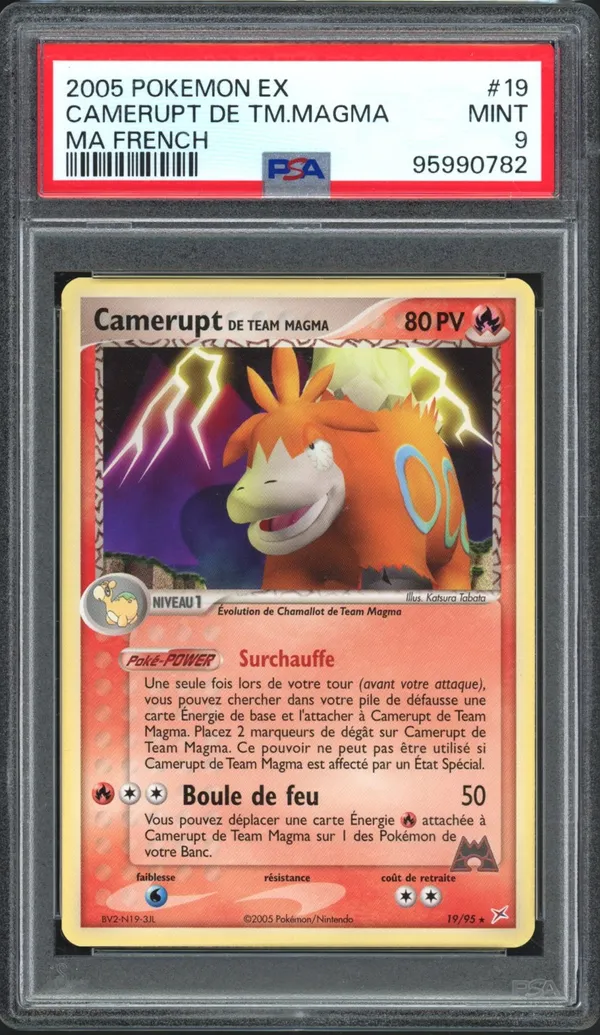 PSA 9 Camerupt de Team Magma