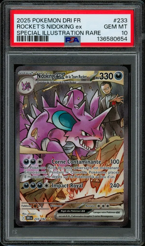 PSA 10 Nidoking Ex de la Team Rocket